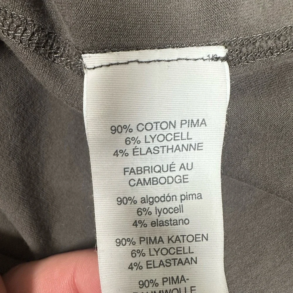 Vuori T-Shirt Mens XXL Beige Taupe Tuvalu Tee Pima Blend Stretch Active STAINS - Picture 7 of 8